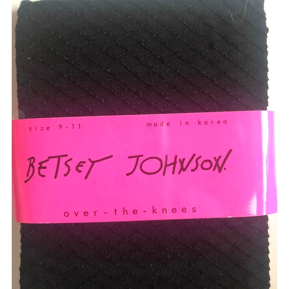 Vintage Betsey Johnson Socks Over the Knee Black Sexy Stockings New Old Stock